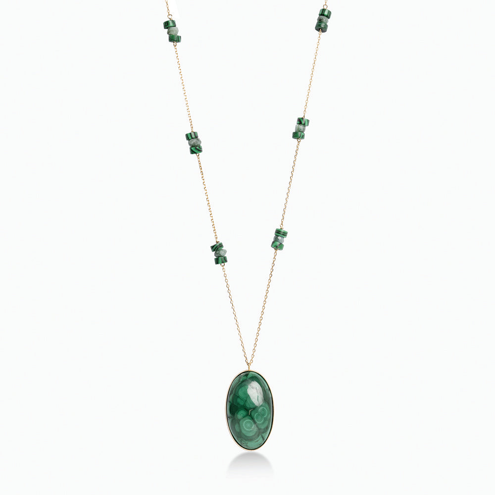 Malachite long Necklace