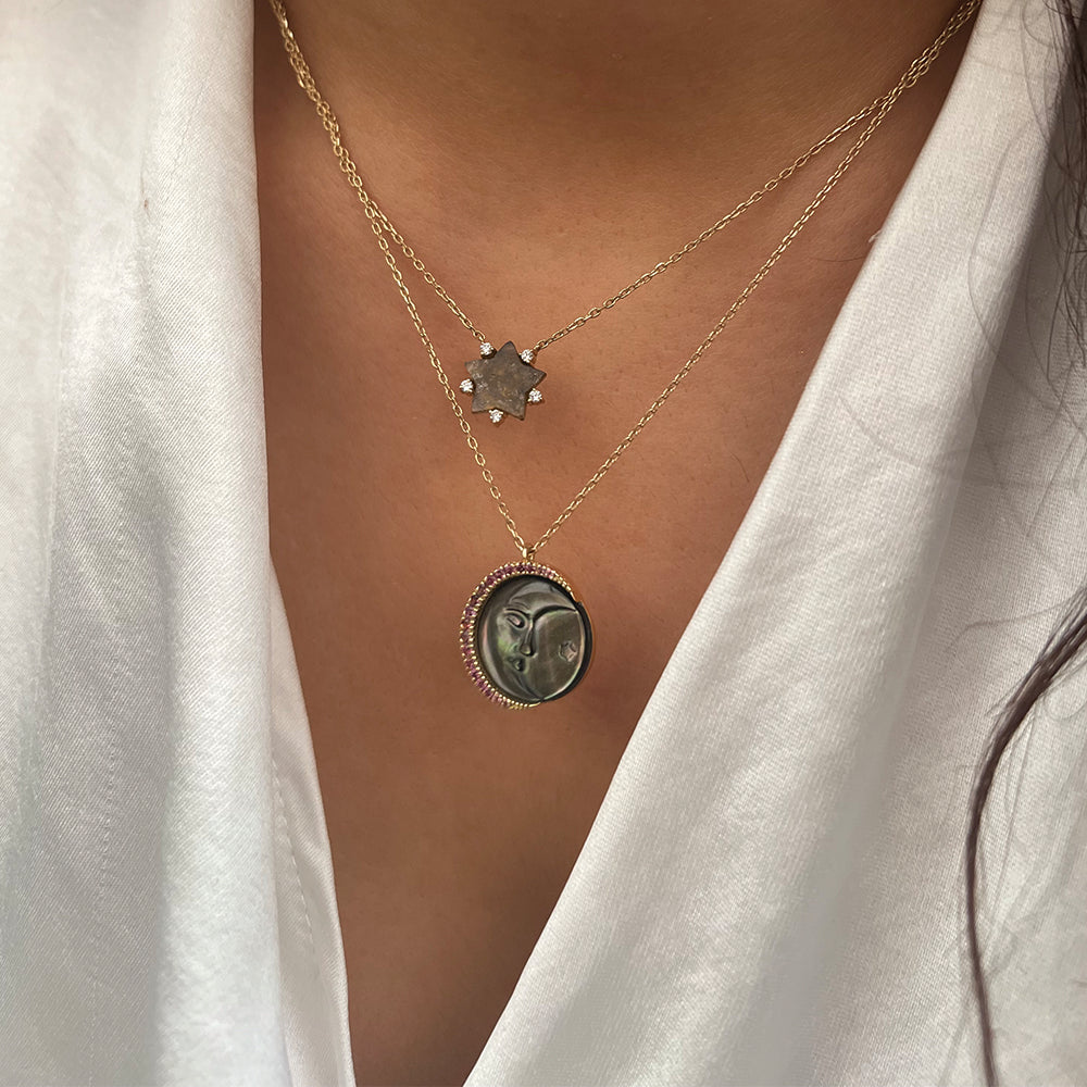 Lunar Mystery of Mother of Pearl Necklace