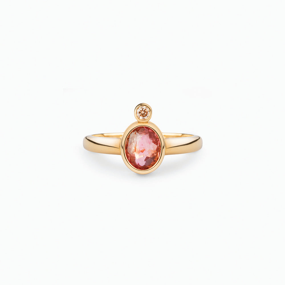 Balancing Pink Tourmaline Ring