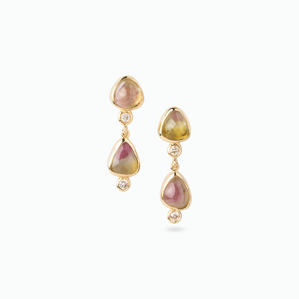 Watermelon Tourmaline Earrings