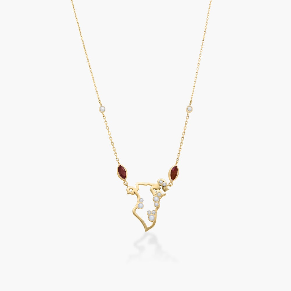 Bahrain Map Necklace