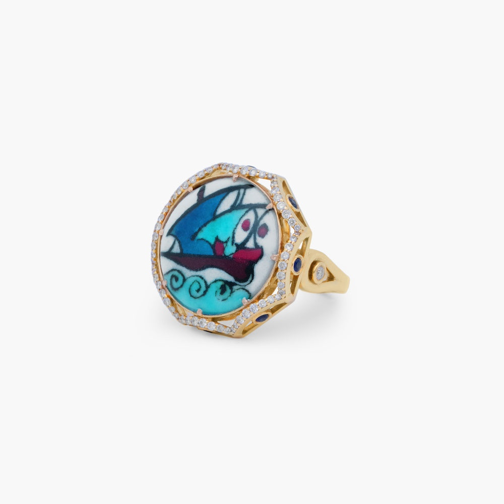 Ocean Flow Diamond Ring