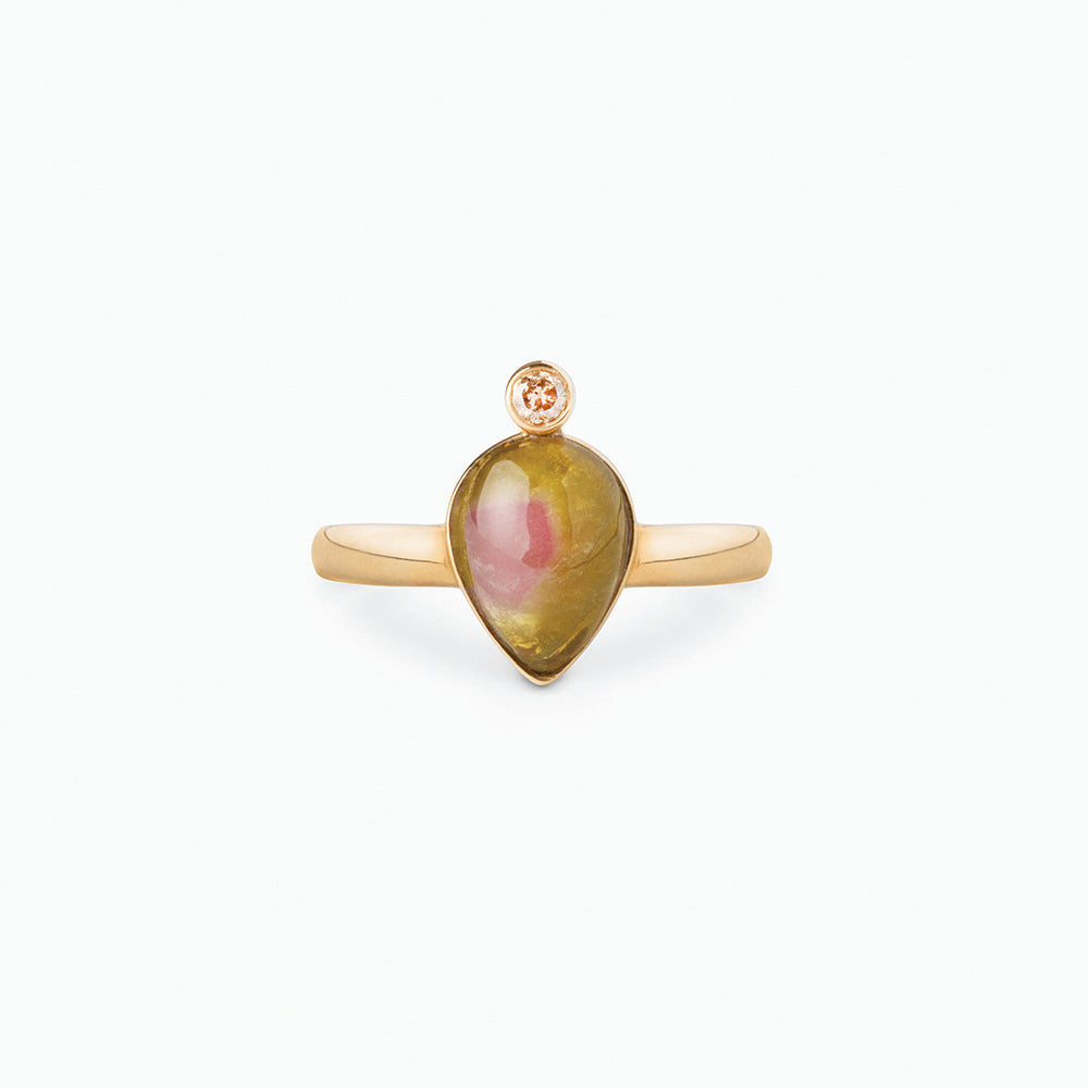 Watermelon Tourmaline Harmony Ring
